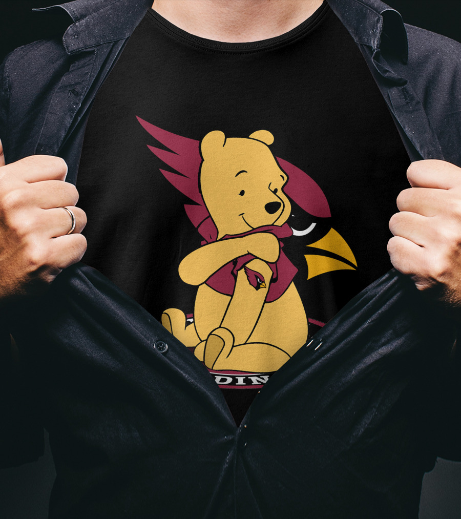 Pooh Cardinals Embracing Iconic Bird T-Shirt