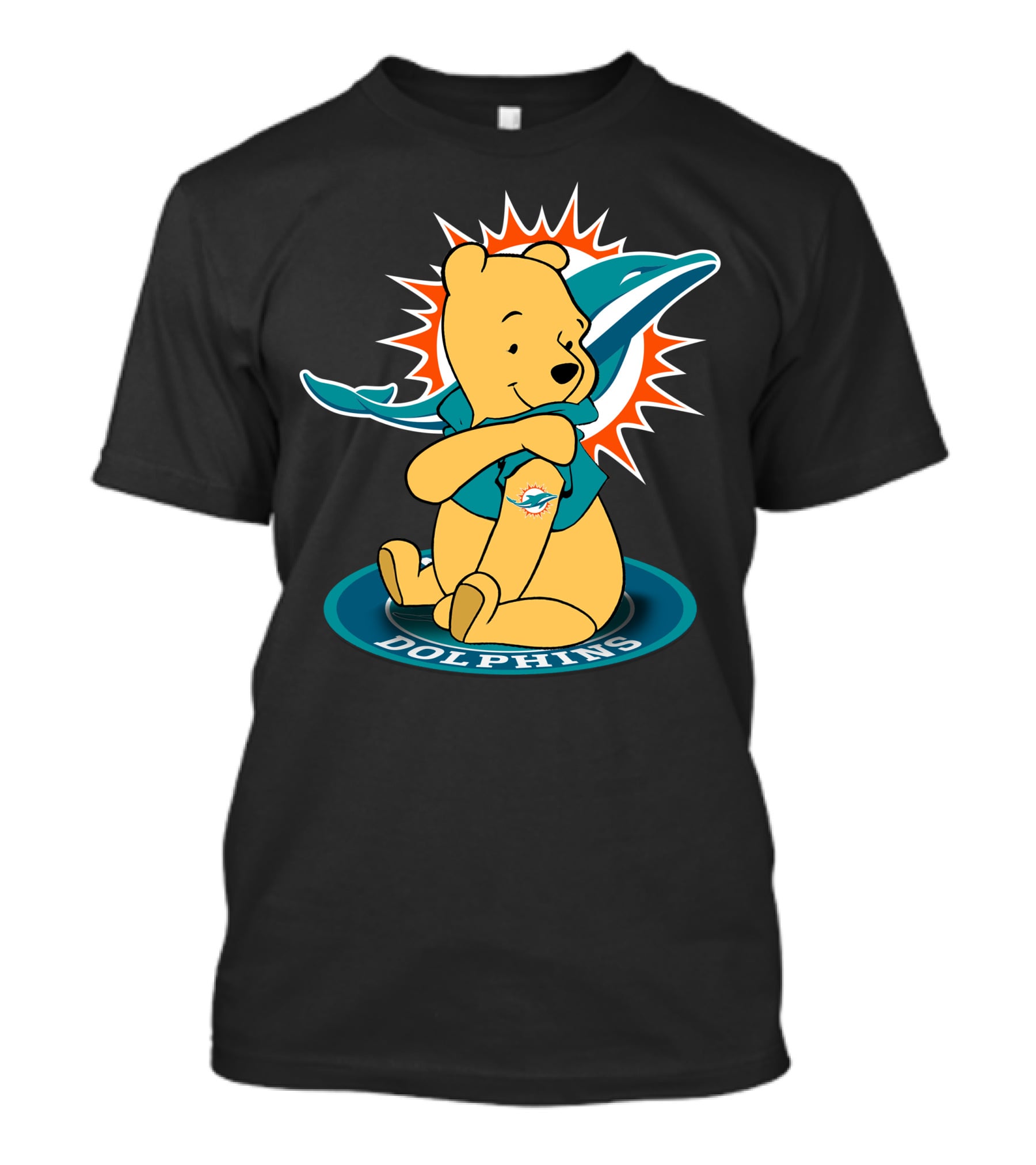 Winnie Pooh Miami Dolphins T-Shirt