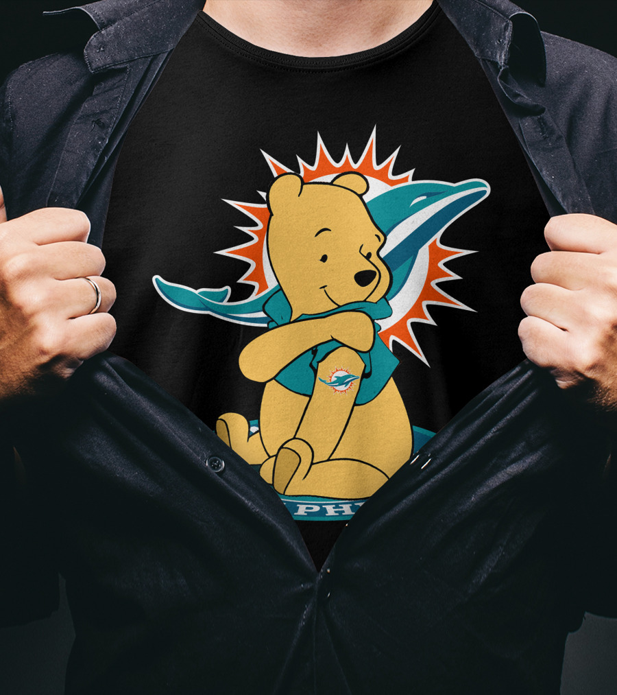 Winnie Pooh Miami Dolphins T-Shirt