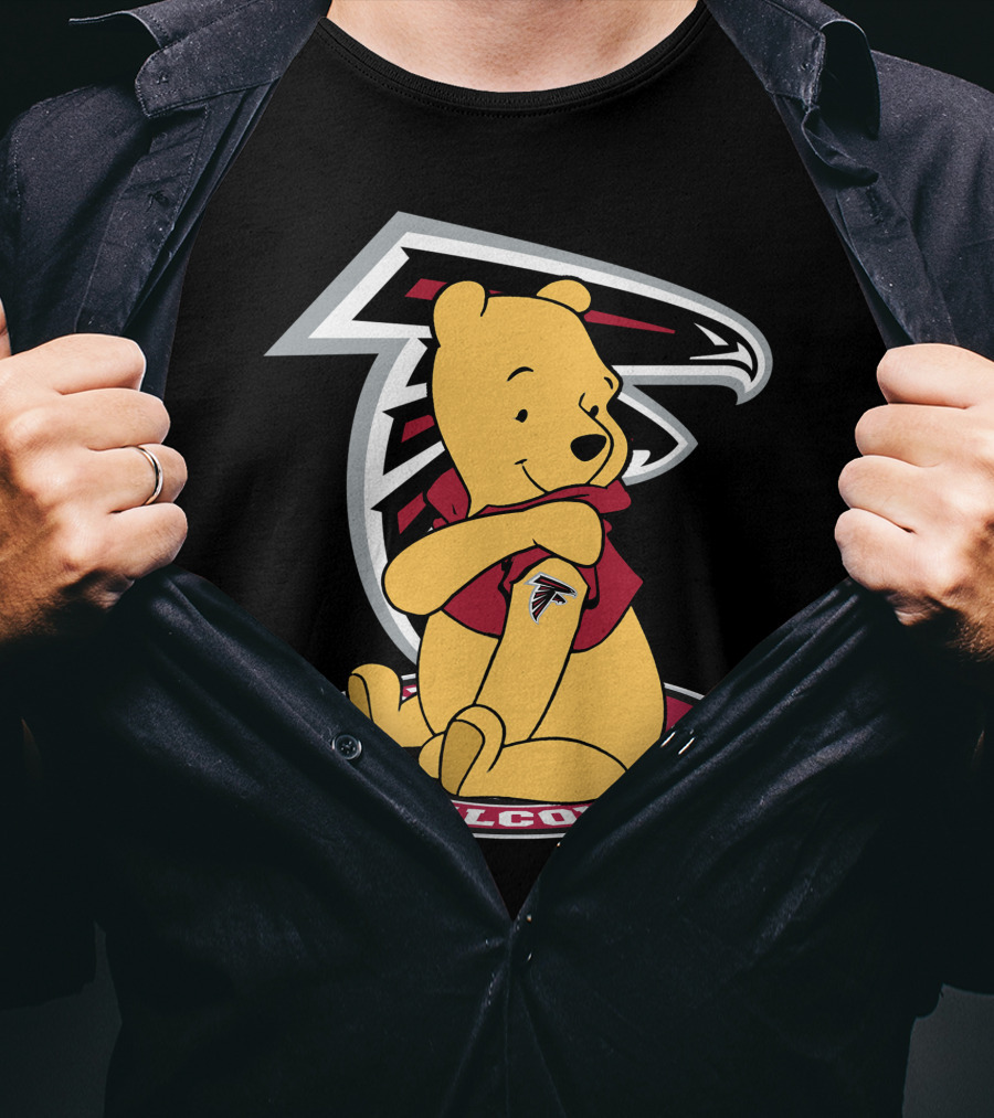 Winnie The Pooh Atlanta Falcons Crossover Fan T-Shirt