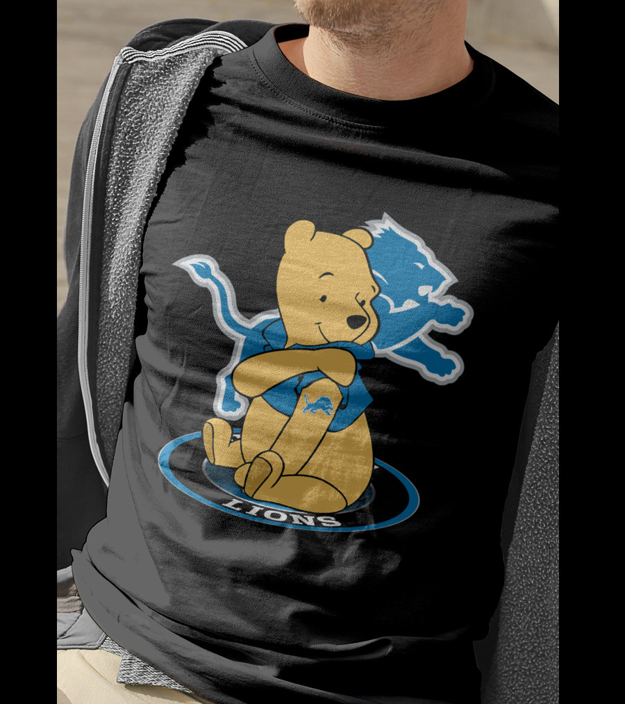 Lions Pooh Bear Detroit Crossover T-Shirt