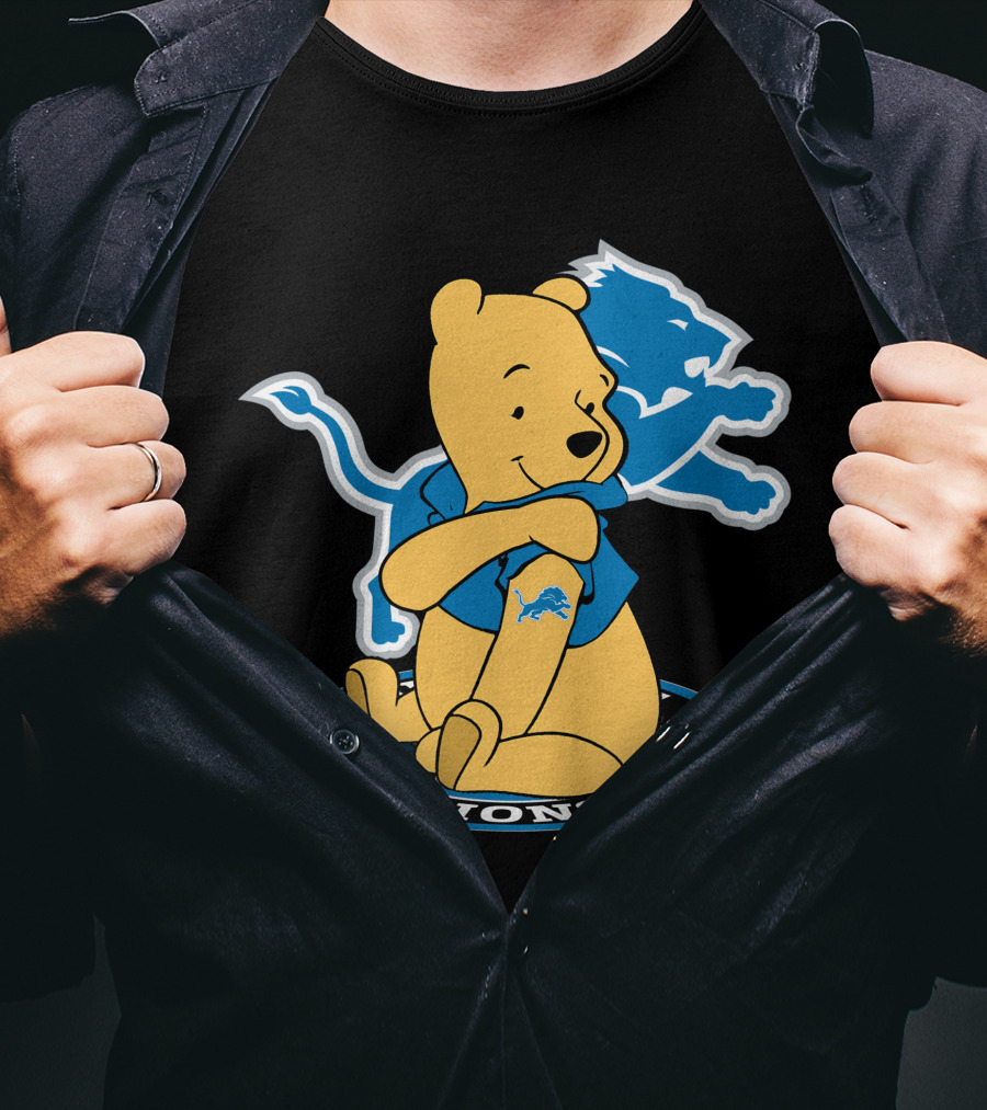 Lions Pooh Bear Detroit Crossover T-Shirt
