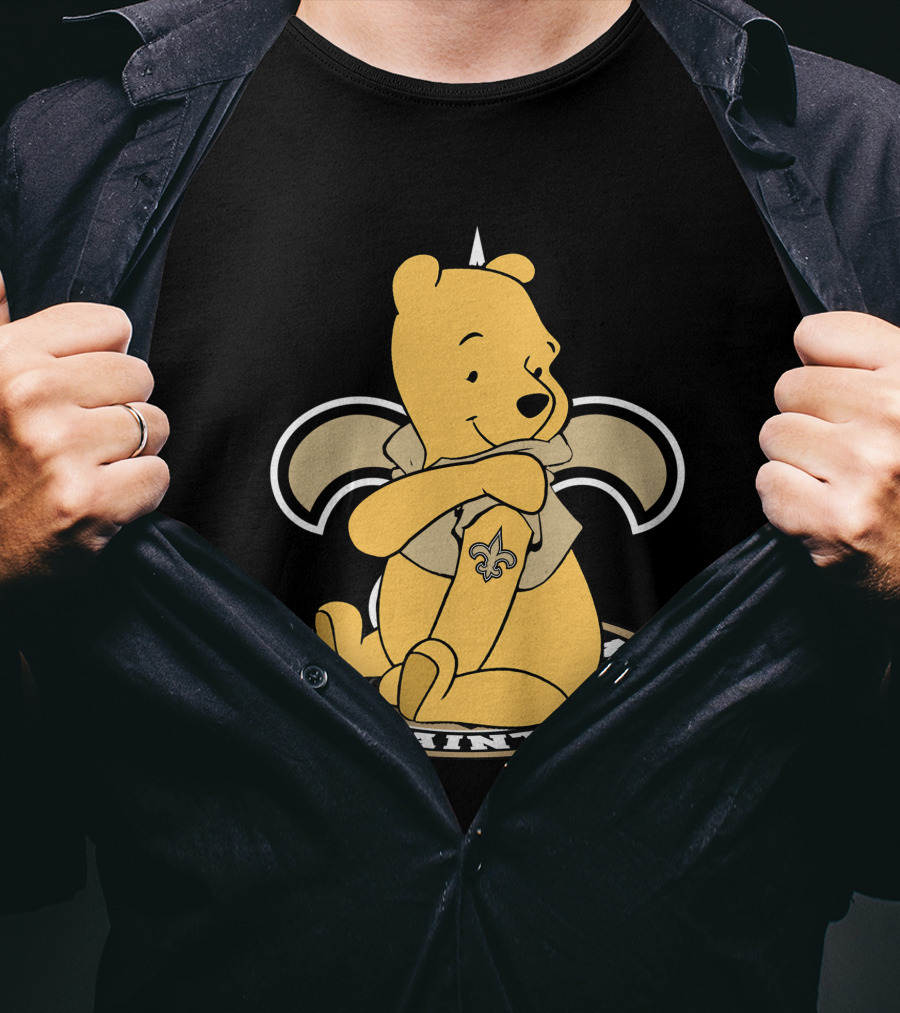 Pooh Saints New Orleans Fleur-de-Lis Iconic Symbols T-Shirt