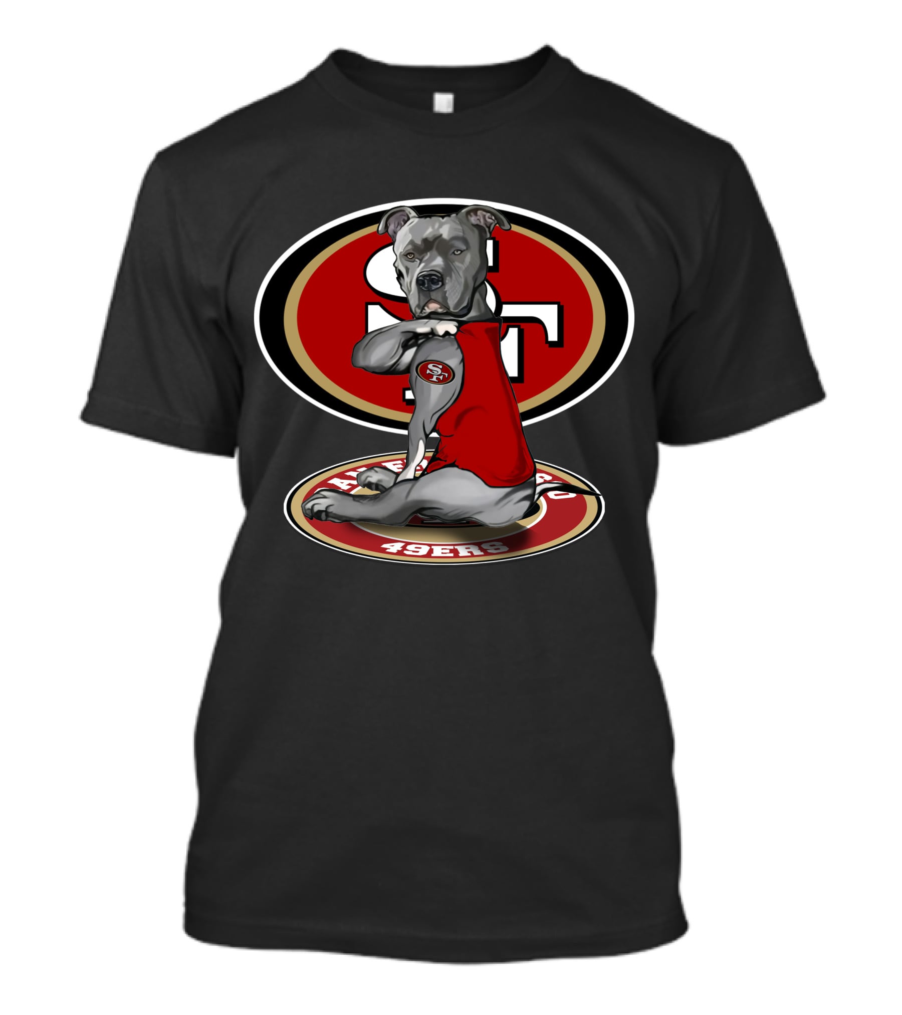 DOG NFL 49ers Pitbull SFC 49ers SF T-Shirt