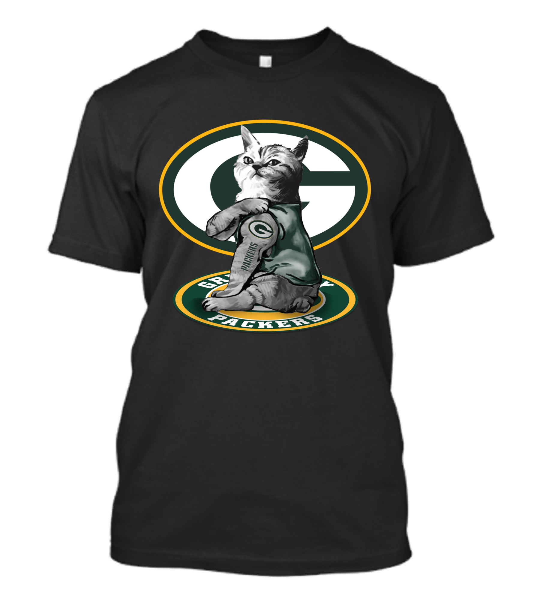 Green Bay Packers Cat Fan T-Shirt