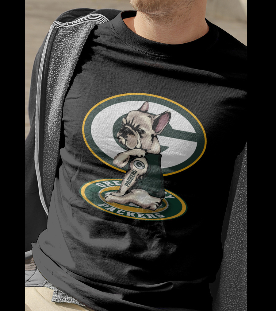 Green Bay Packers French Bulldog Fan T-Shirt