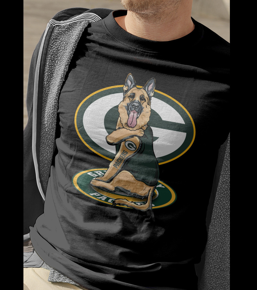 Green Bay Packers German Shepherd Fan T-Shirt