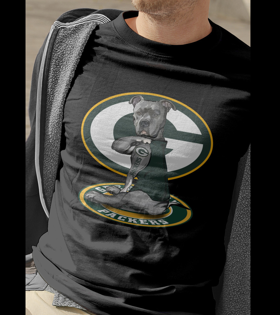 Green Bay Packers Pitbull Fan T-Shirt