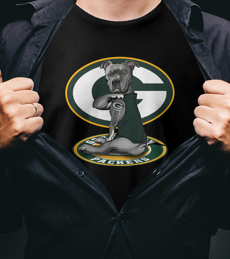 Green Bay Packers Pitbull Fan T-Shirt