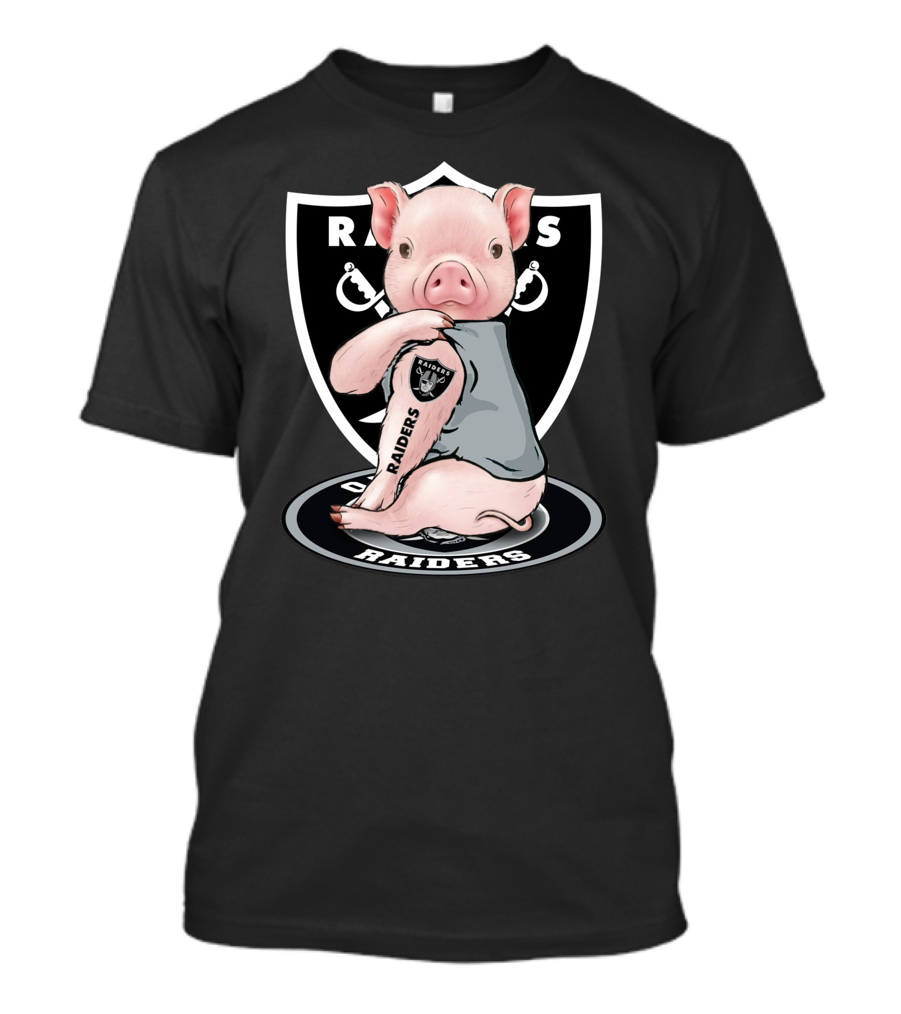 Pig Raiders Tattoo Shield T-Shirt