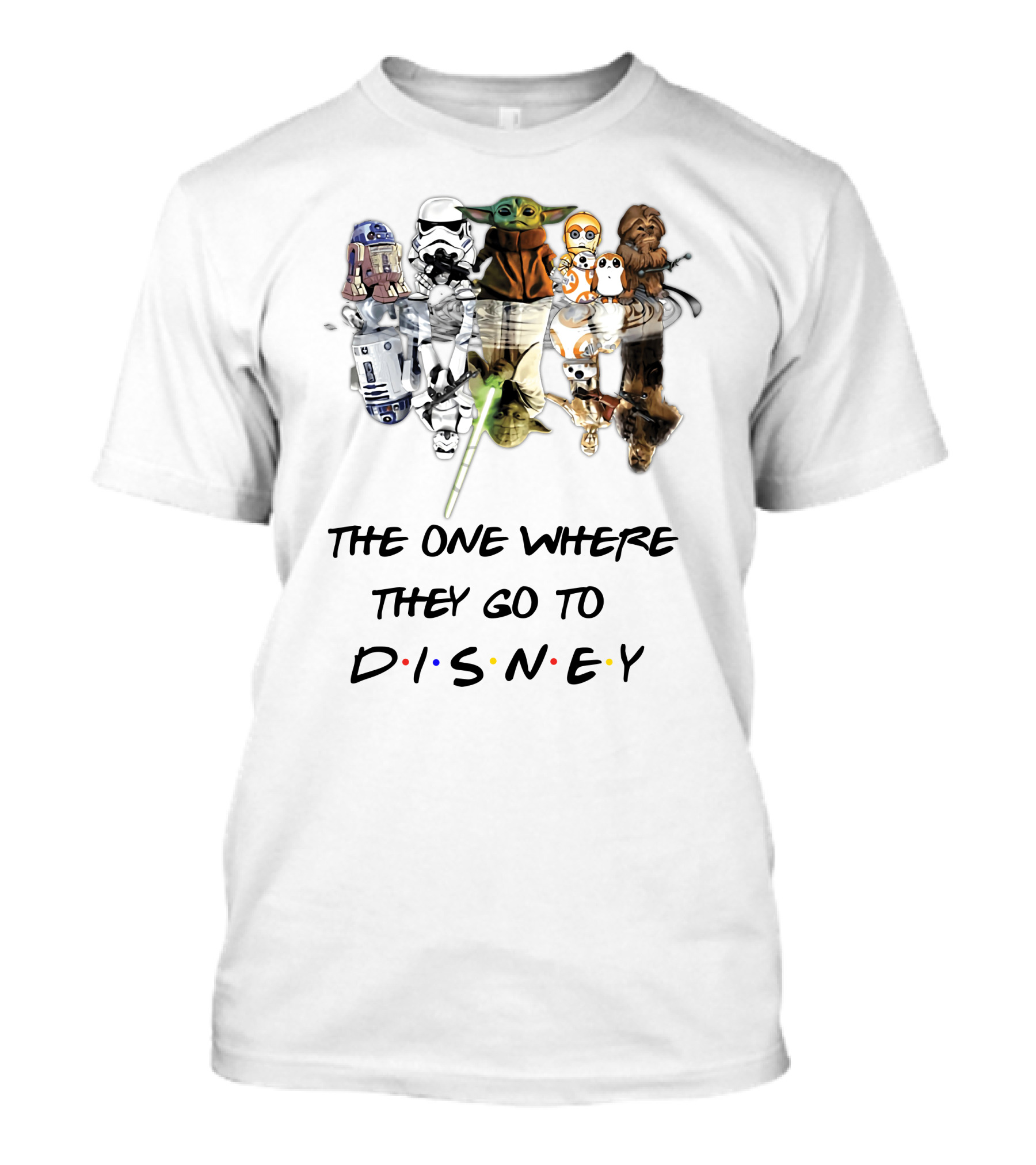 The One Where They Go To Disney Star Wars Characters Reflection T-Shirt