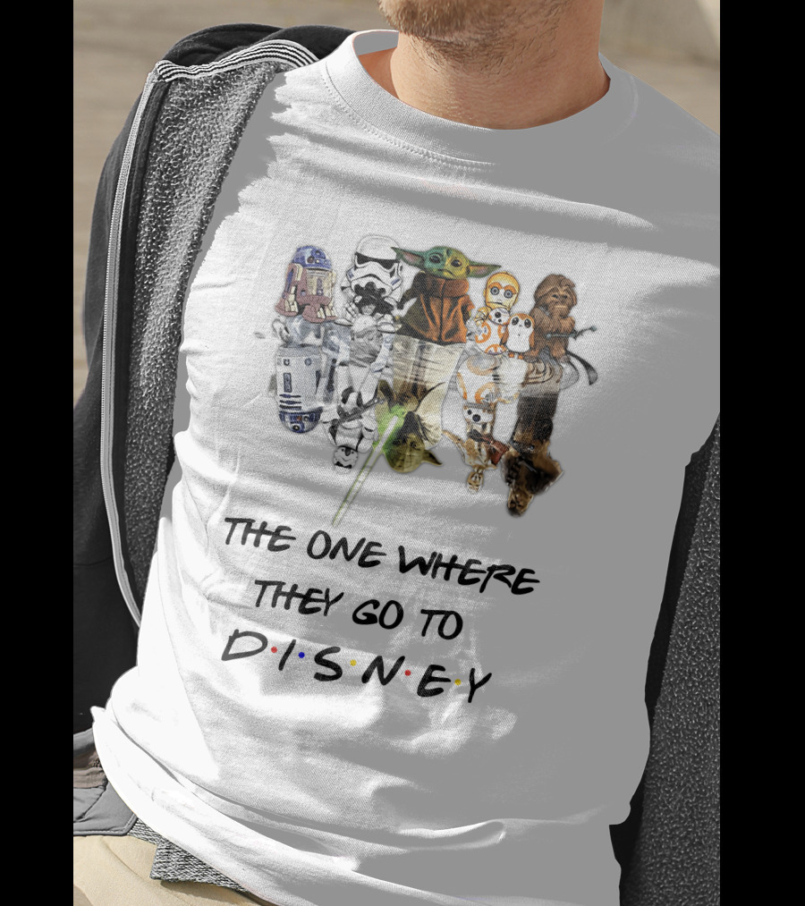 The One Where They Go To Disney Star Wars Characters Reflection T-Shirt
