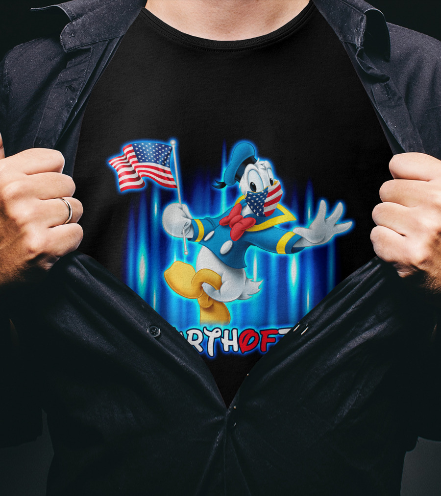 Donald Duck #FourthOfJuly American Flag T-Shirt
