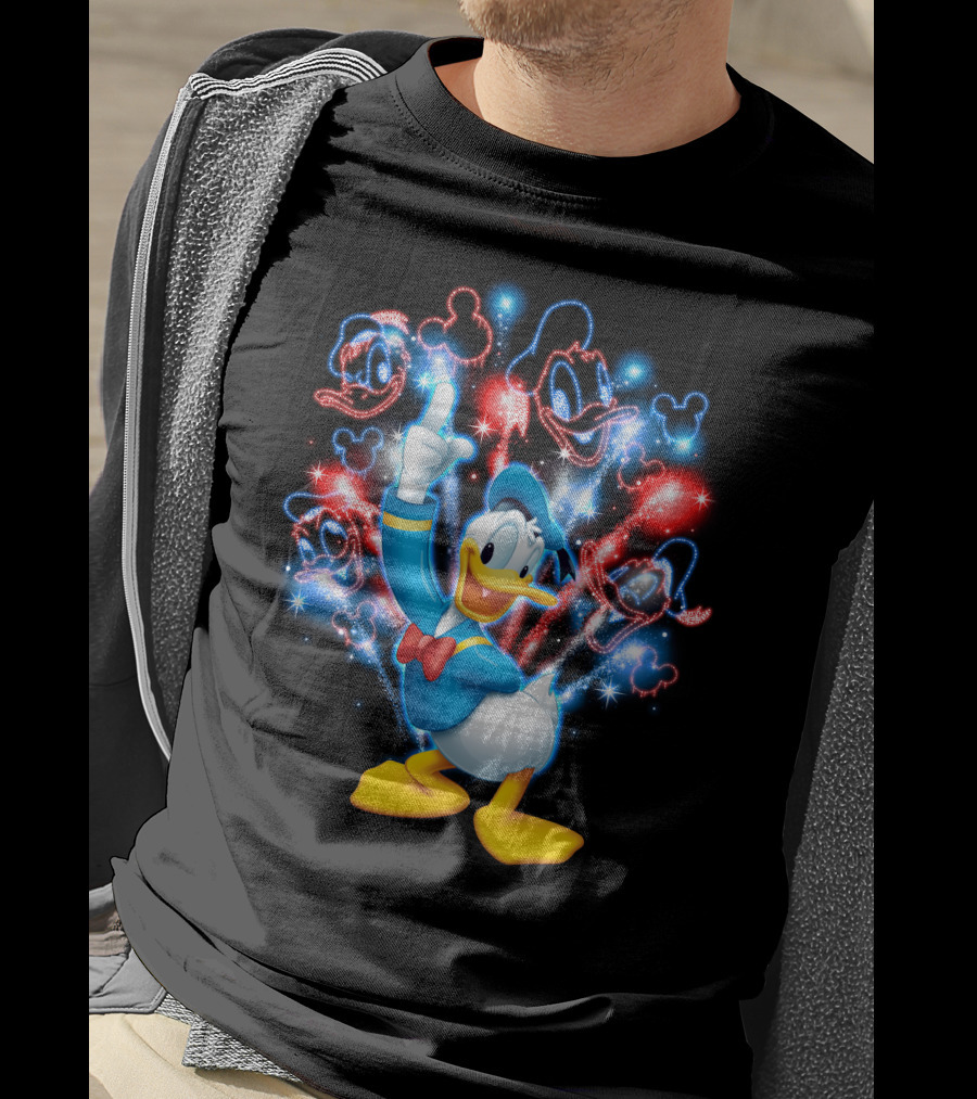 Donald Duck Firework Celebration Disney Magic Burst T-Shirt