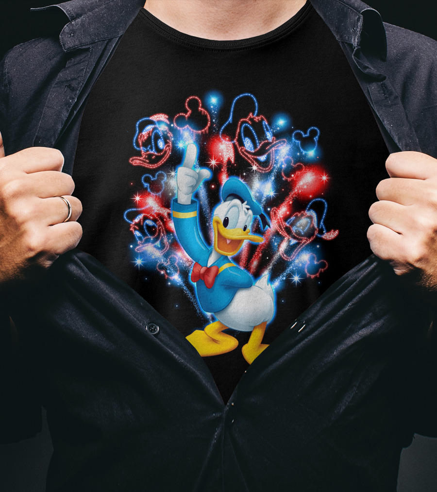 Donald Duck Firework Celebration Disney Magic Burst T-Shirt