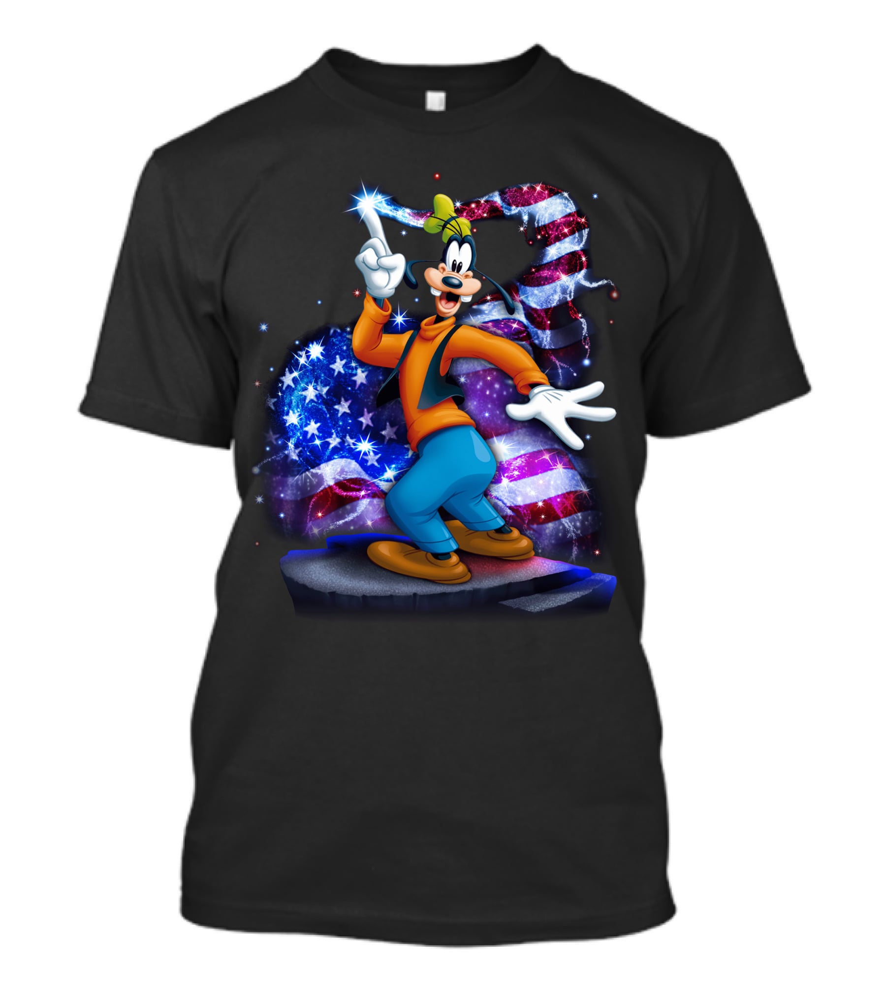 Goofy Bling July American Flag T-Shirt