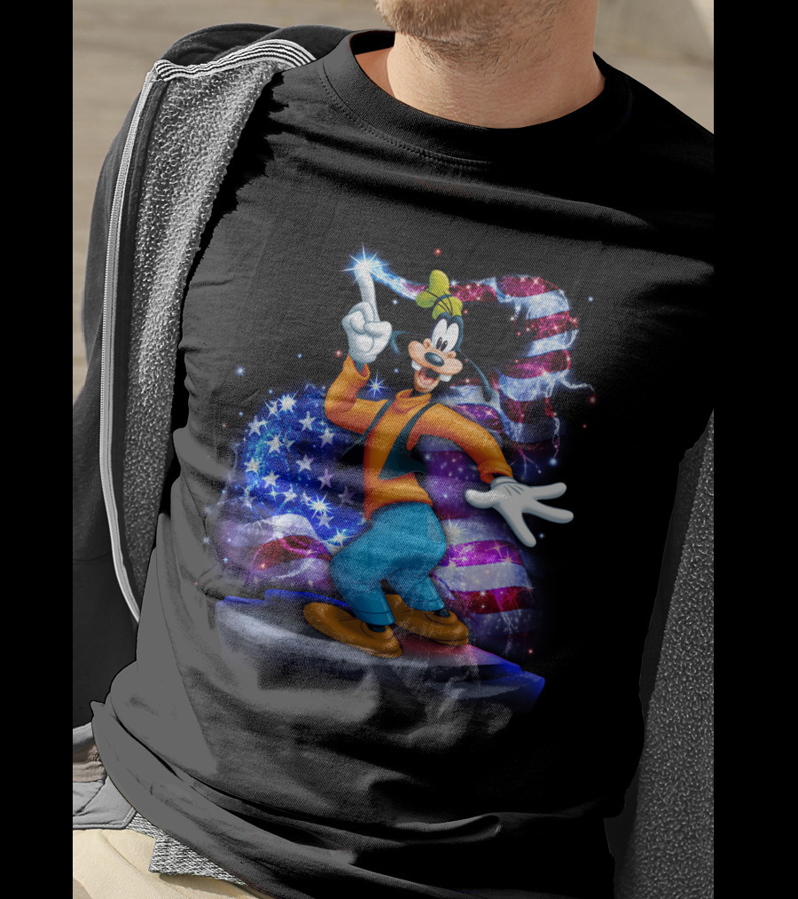 Goofy Bling July American Flag T-Shirt