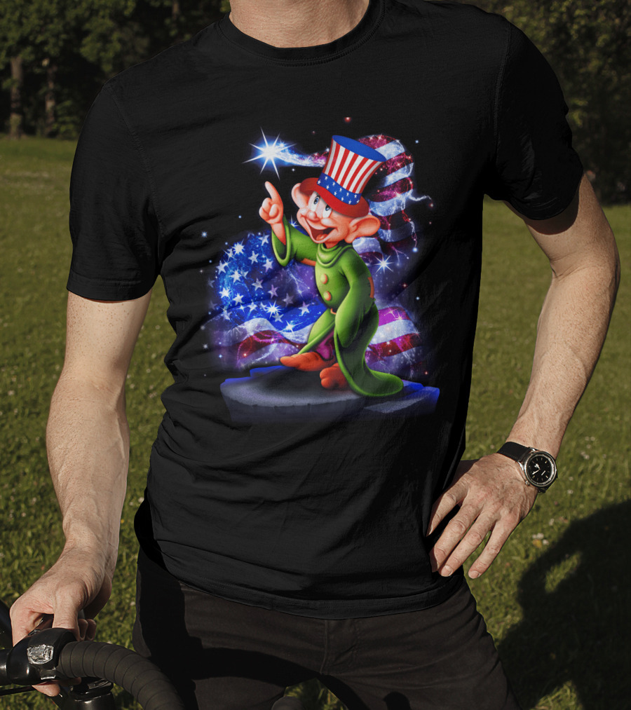 Patriotic Dopey Bling Star-Spangled July T-Shirt