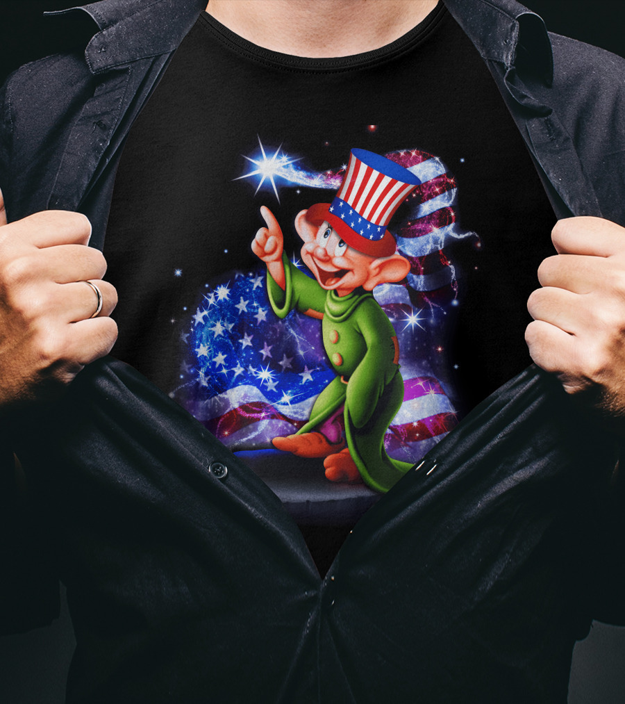 Patriotic Dopey Bling Star-Spangled July T-Shirt