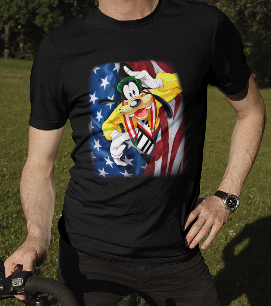 Goofy American Flag Fourth Of July T-Shirt