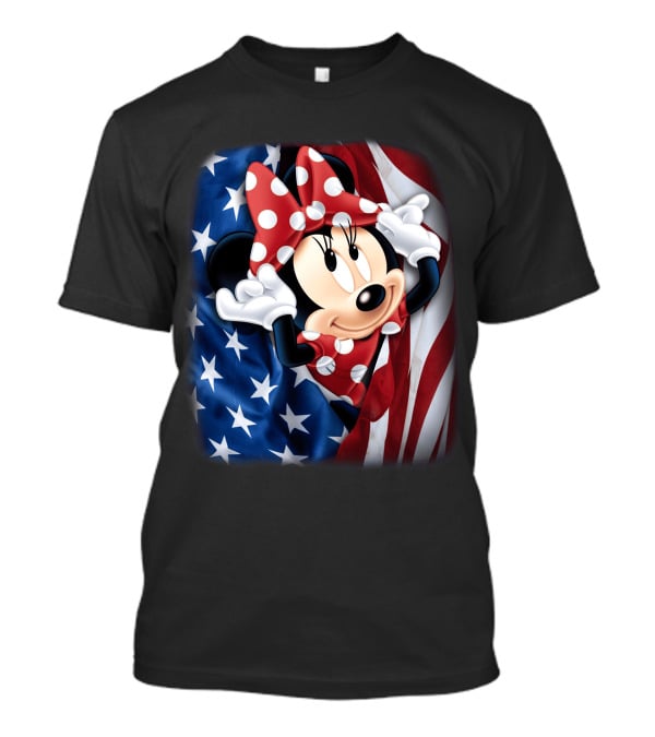 Minnie Mouse Stars And Stripes Fourth Of July T-Shirt