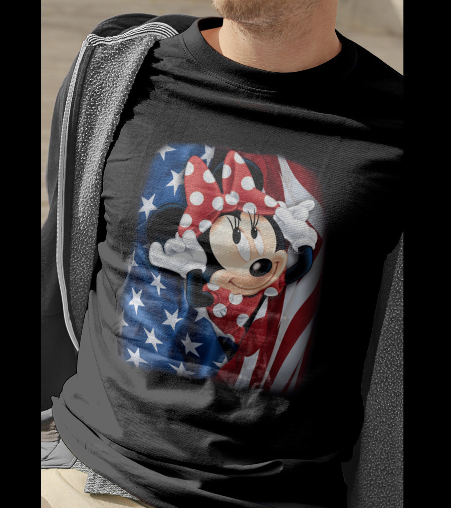 Minnie Mouse Stars And Stripes Fourth Of July T-Shirt