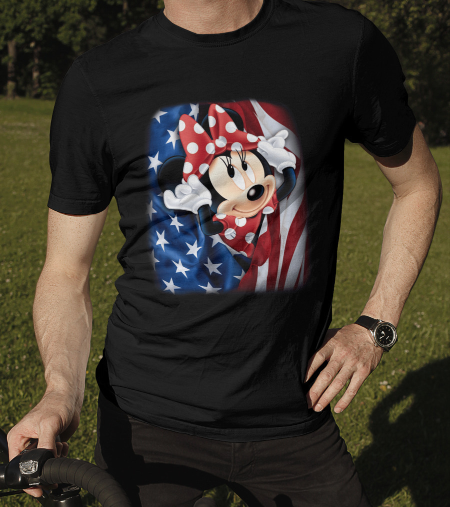 Minnie Mouse Stars And Stripes Fourth Of July T-Shirt