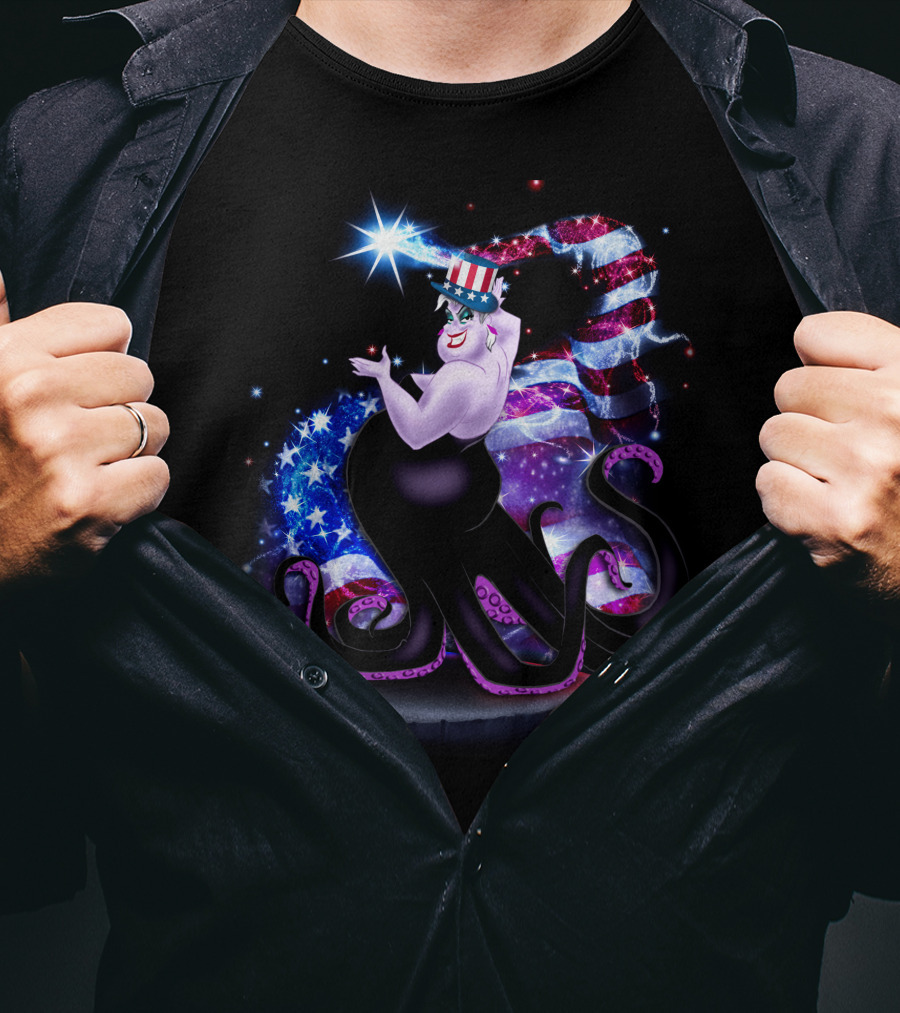 Ursula American Flag Patriotic Bling July T-Shirt