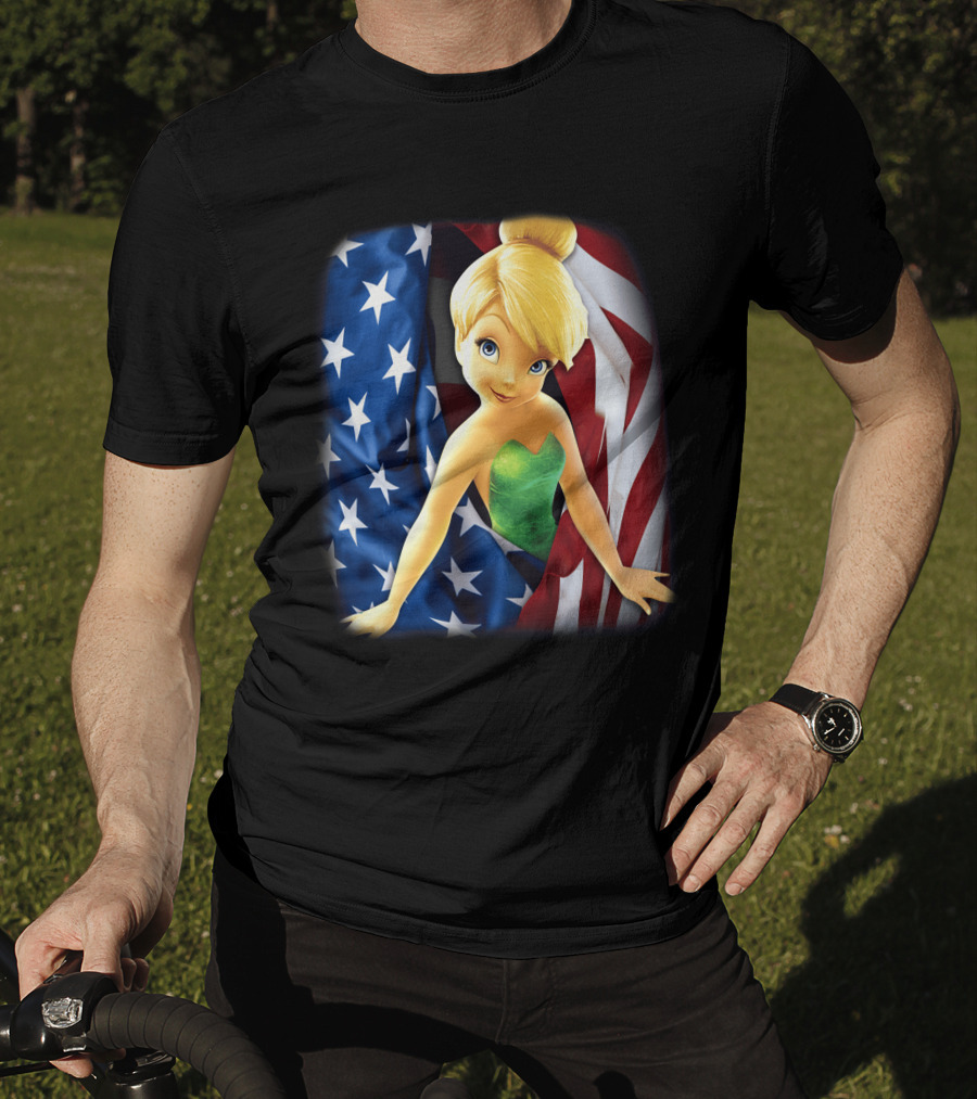 Tinkerbell American Flag Fourth Of July T-Shirt