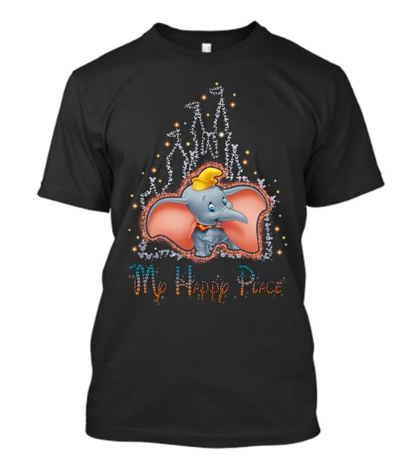 Dumbo My Happy Place Sparkling Castle Scene T-Shirt