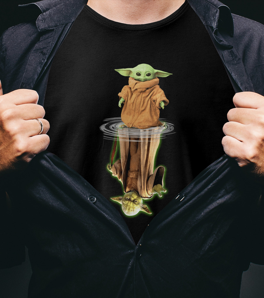 The Child Reflection Star Wars Baby Yoda Mirror T-Shirt