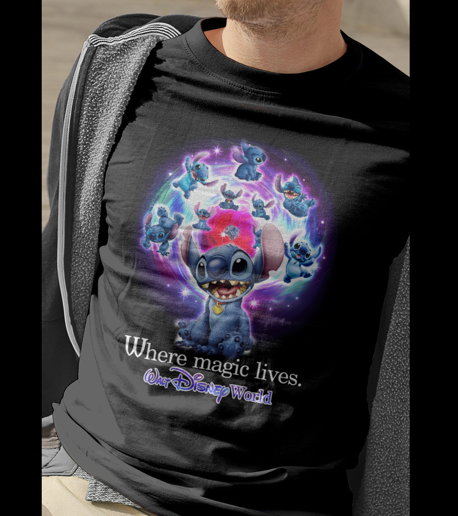 Where Magic Lives Walt Disney World Stitch T-Shirt