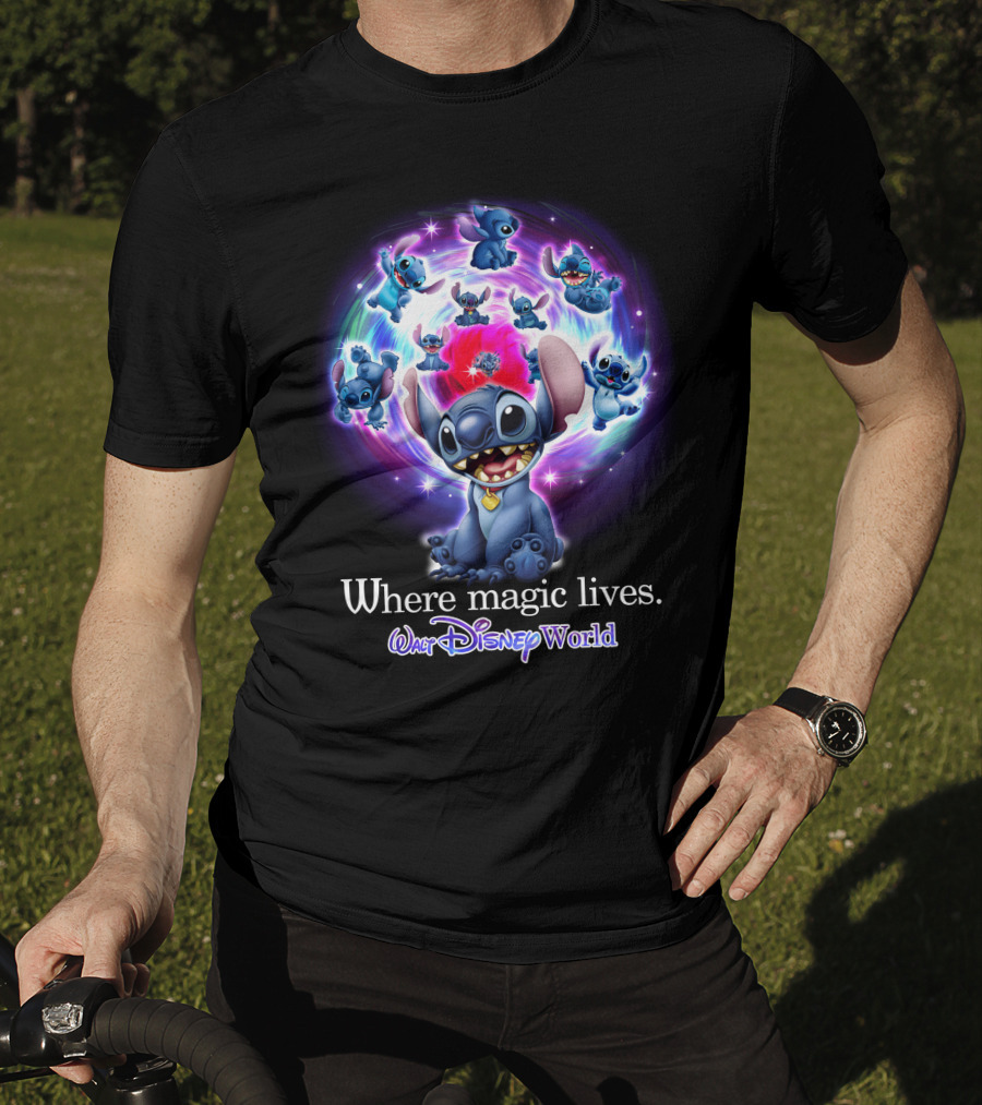 Where Magic Lives Walt Disney World Stitch T-Shirt