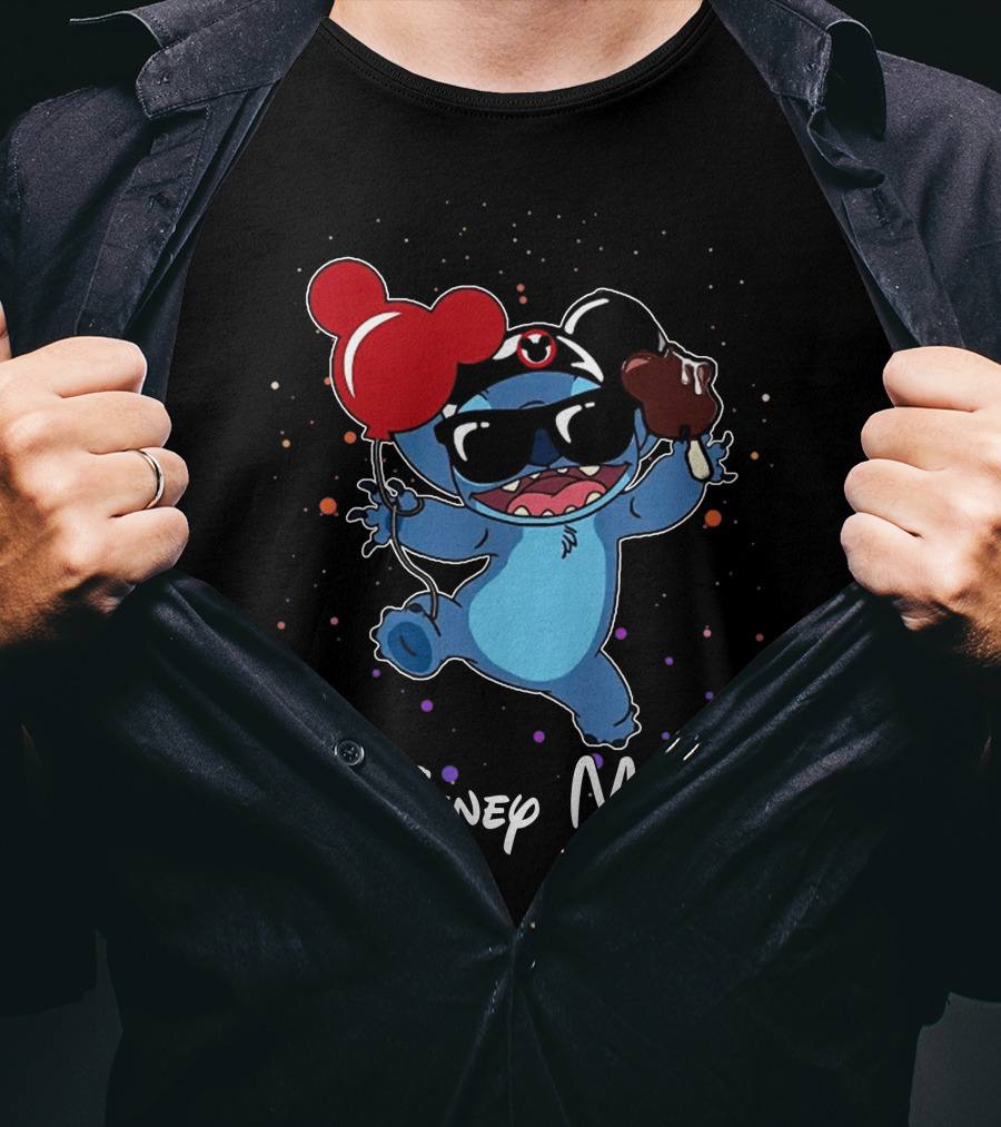 Disney Mode Stitch Ice Cream Balloon Fun T-Shirt
