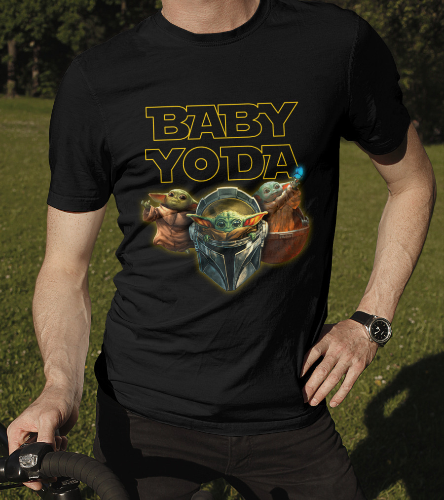 BABY YODA Star Wars The Mandalorian Grogu Trio T-Shirt