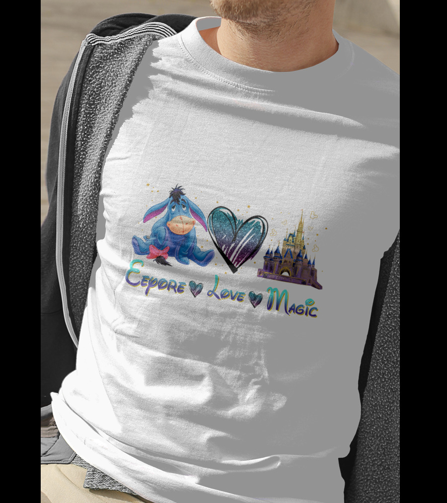 Eeyore Love Magic Heart And Castle T-Shirt