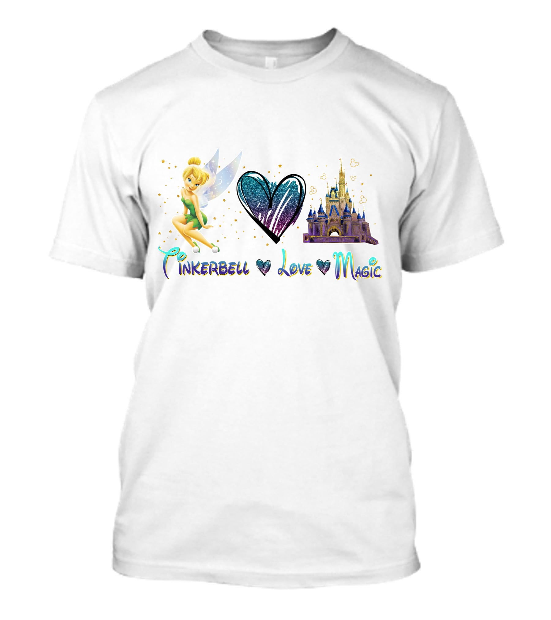 Tinkerbell Love Magic Heart Castle Fantasy T-Shirt