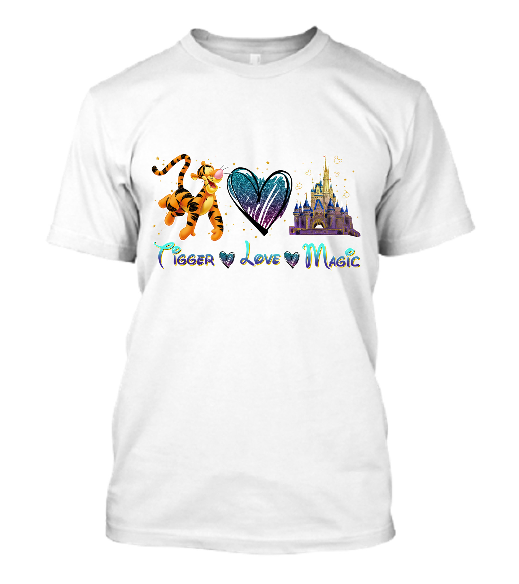 Tigger Love Magic Heart Castle T-Shirt