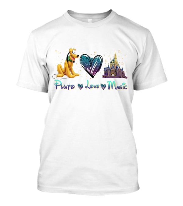 Pluto Love Magic Castle Heart T-Shirt