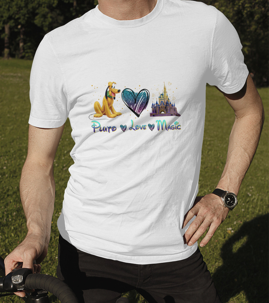 Pluto Love Magic Castle Heart T-Shirt