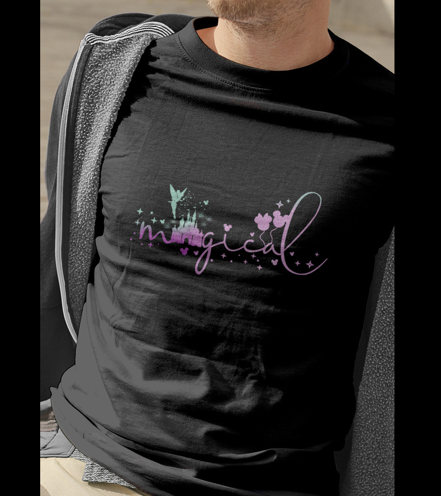 Magical Walt Disney World Tinkerbell Castle Ears Sparkle T-Shirt