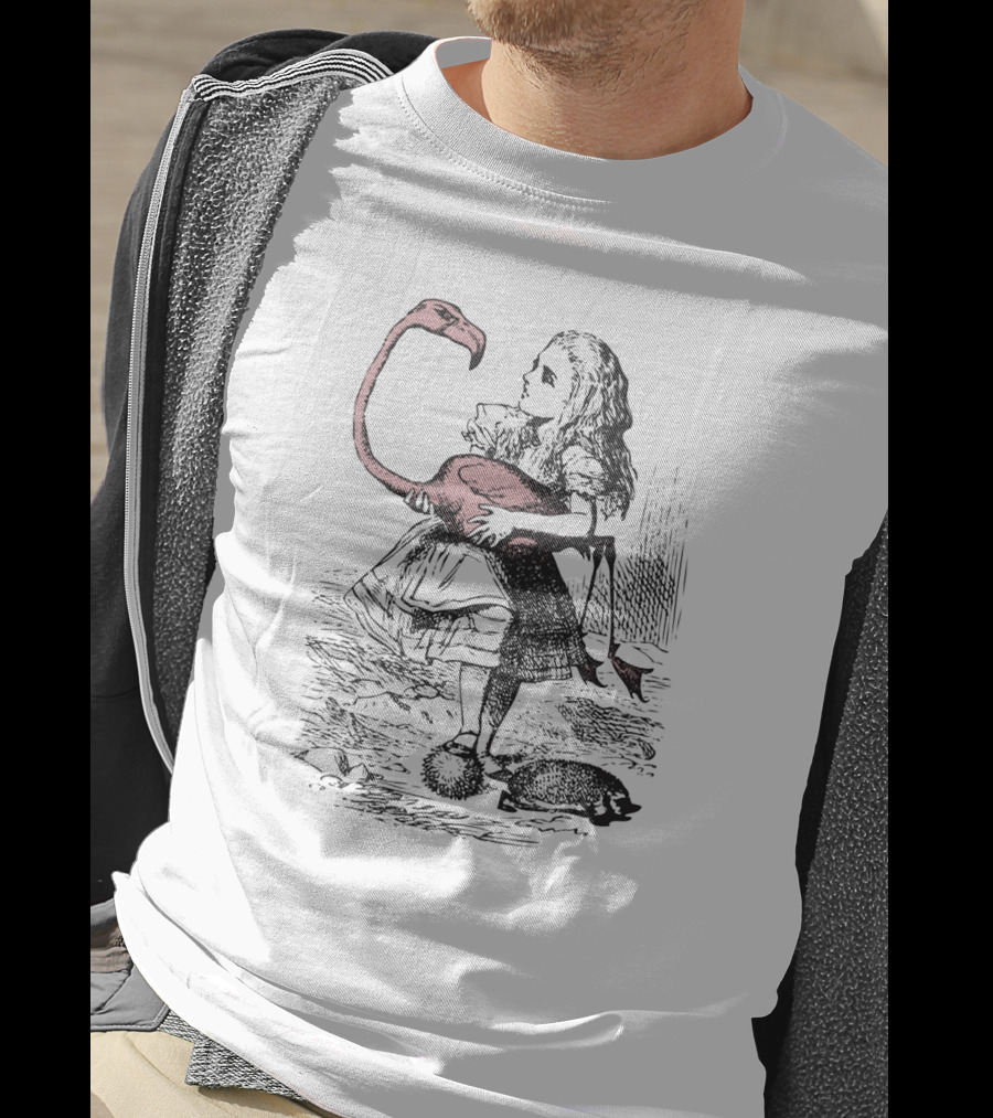 Alice Flamingo Croquet Wonderland T-Shirt