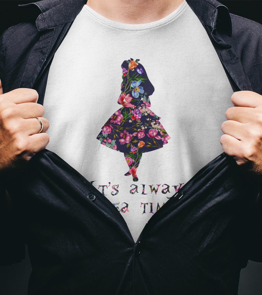 It's Always Tea Time Floral T-Shirt