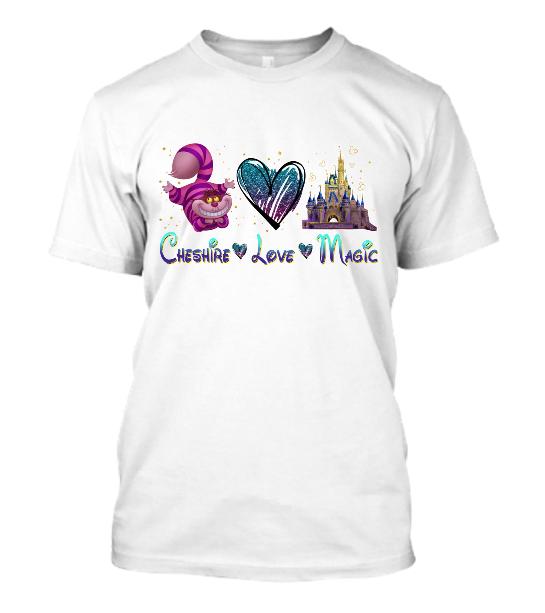 Cheshire Love Magic Heart Castle Wonderland T-Shirt