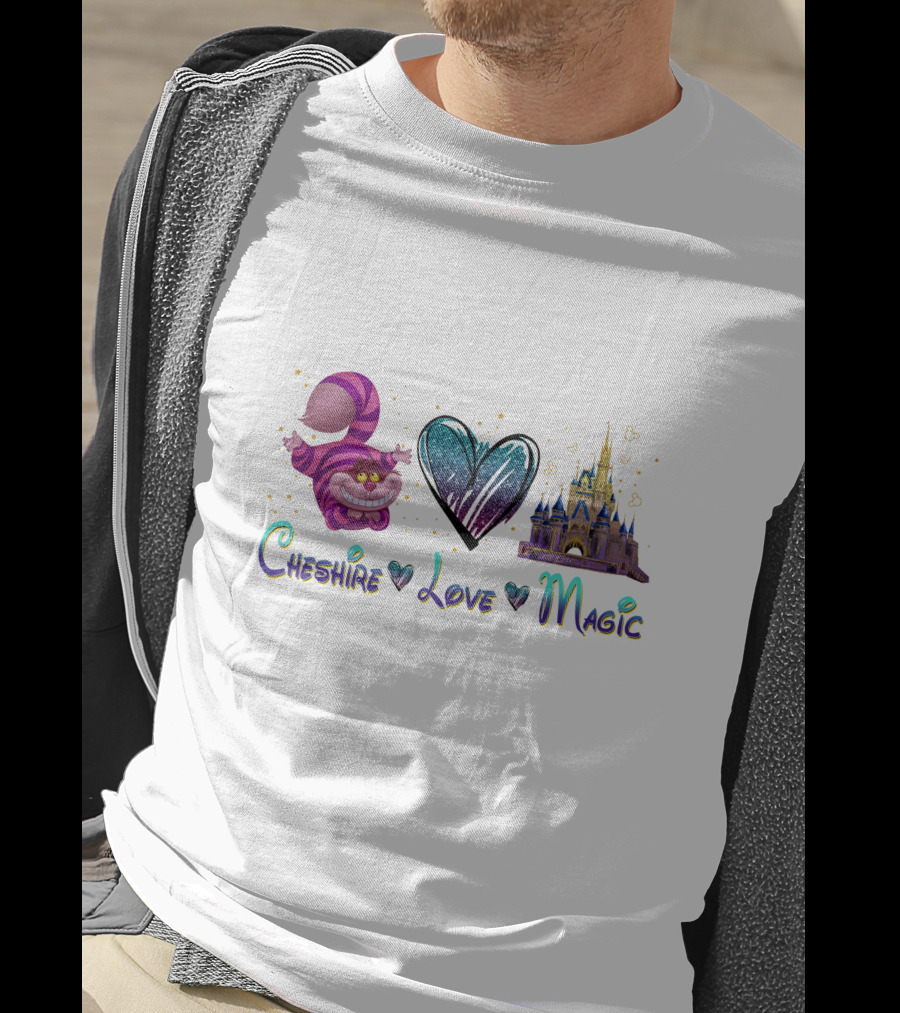 Cheshire Love Magic Heart Castle Wonderland T-Shirt