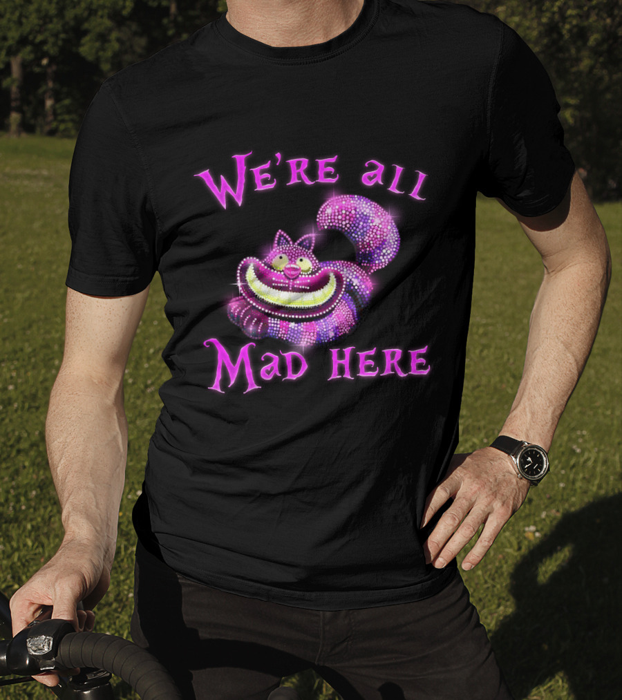 We're All Mad Here Cheshire Cat Crystal T-Shirt