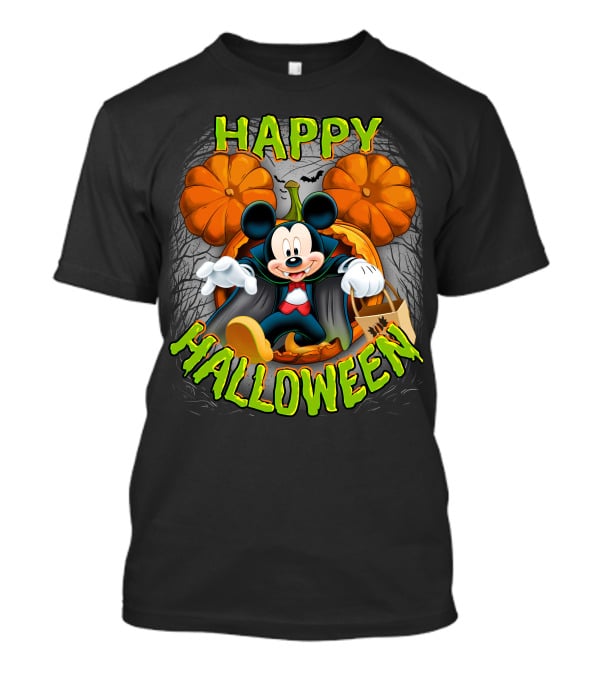 Happy Halloween Mickey Pumpkin Trick-or-Treating T-Shirt