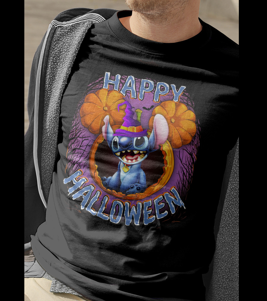 Stitch Happy Halloween Pumpkin Magic T-Shirt