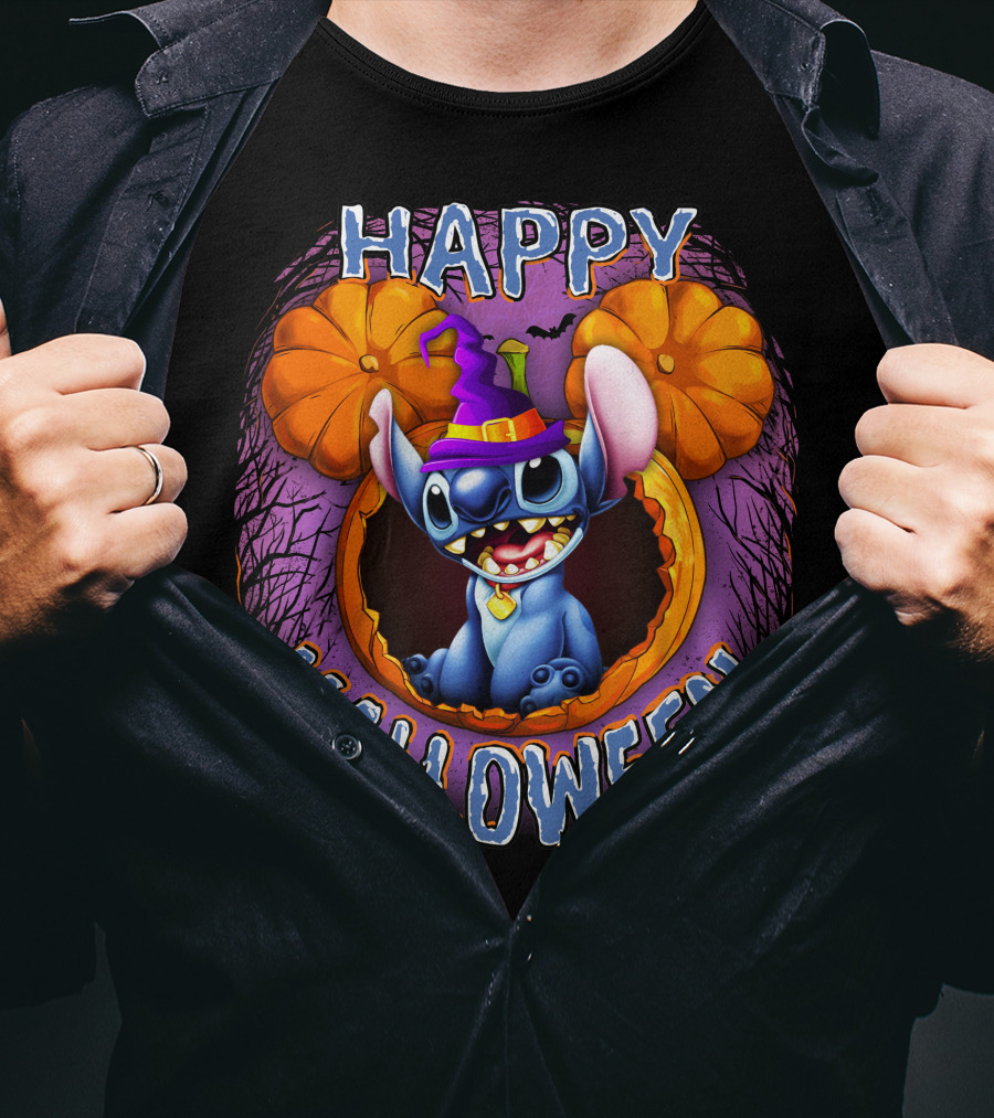 Stitch Happy Halloween Pumpkin Magic T-Shirt