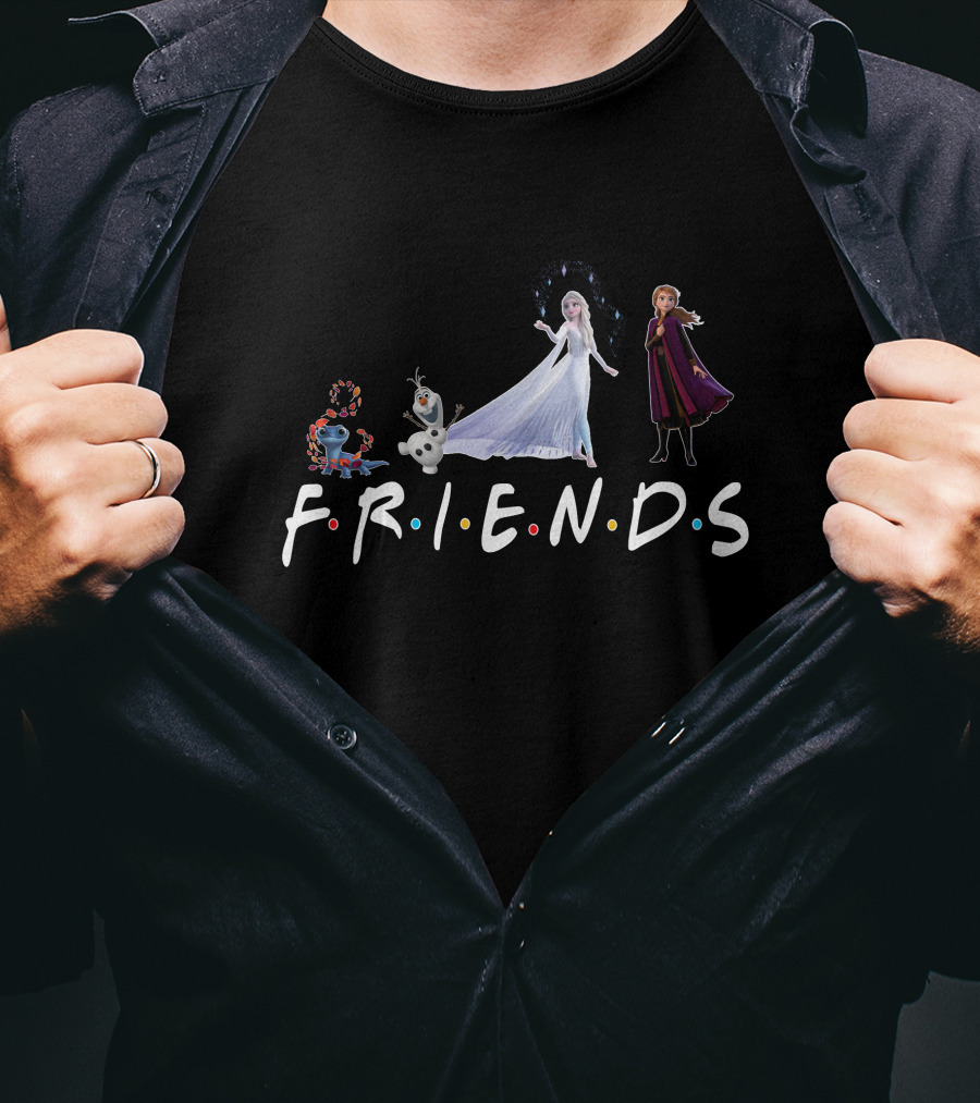 Frozen 2 Friends Elsa Anna Olaf Fire Spirit T-Shirt